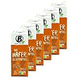 Berief - 6er Pack Bio Haferdrink Glutenfrei ohne Zuckerzusatz 1 Liter - Oat Hafer Drink ungesüßt 100 % pflanzlich Vegan