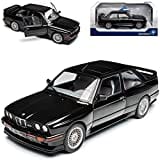 B-M-W 3er E30 M3 Coupe Sport Evolution Schwarz 1982-1994 1/18 Solido Modell Auto mit individiuellem Wunschkennzeichen