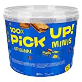 PiCK UP! minis Original (1 x 1.06 kg), Mini-Riegel mit knackiger Milchschokoladentafel zwischen zwei Keksen, ein Snack zum Teilen, Minis Choco, 100 Portionspackungen