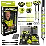 WINMAU MvG Dart Soft Tip Geschenkset - 50-teiliges Dart Set mit 4 Sätzen Dartschäften, 4 Sätzen Flüge und Zubehör