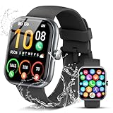 Smartwatch Herren Damen mit Telefonfunktion/Message Reminder, 1,96" Smart Watch, 110+Sportmodi IP68 Wasserdicht Sportuhr, Fitnessuhr mit Herzfrequenz Schlafmonitor Schrittzähler, Uhr für Android iOS