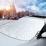 Tevlaphee Frontscheibenabdeckung, Windschutzscheibenabdeckung, Autoscheibenabdeckung, Scheibenabdeckung Auto Frontscheibe, Magnet, für die Windschutzscheibe gegen Schnee, EIS, Frost, Staub, Sonne