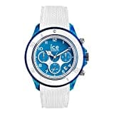 ICE-WATCH - ICE dune White Superman blue - Weiße Herrenuhr mit Silikonarmband - Chrono - 014220 (Large)