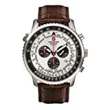 Swiss Alpine Military Herren Uhr Chronograph Analog Quarz 7078.9532SAM Leder