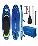 Ascan Wind SUP Board Set 10,6 Allroundboard mit Windsurfoption Windsup kpl. mit 3tlg. Alu Paddel%NEU%, Blau