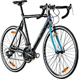 Galano Rennrad 700c Giro D'Italia Fahrrad 28" Fitnessbike Road Bike 14 Gänge (schwarz/blau, 59 cm)