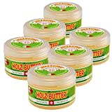 Renuwell 6 x 250 ml Holz-Butter Möbelpflege Holzpflege 100% Lebensmittelecht Spar-Se