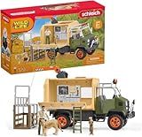 schleich 42475 WILD LIFE Großer Truck Tierrettung, 45 Teile Spielset mit 2x Tierfiguren, 1x vollbewegliche Ranger-Figur und Zubehör, Spielzeug für Kinder ab 3 Jahren