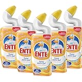 WC-Ente Total Aktiv Gel, Flüssiger WC-Reiniger, Toilettenreiniger, Citrus, 5er Pack (5 x 750 ml)