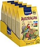 Vitakraft Australian, Vogelfutter für Großsittiche, mit Vitaminen und Mineralien, mit Magenkiesel zur Unterstützung der Magenfunktion, ohne Zusatz von Zucker (5x 750g)