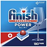 Finish Power All in 1 Spülmaschinentabs, phosphatfrei – Geschirrspültabs mit kraftvollem Powerball gegen hartnäckigste Fettanschmutzungen – Gigapack mit 180 Finish Tabs