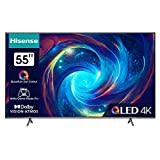 Hisense 55E7KQ PRO 139cm (55 Zoll) Fernseher, 4K UHD, QLED, Smart TV, HDR, Dolby Vision IQ, 144Hz (VRR), HDMI 2.1, Game Mode PRO, Triple Tuner, Alexa Built-In, Dolby Atmos, Dunkelgrau [2023]