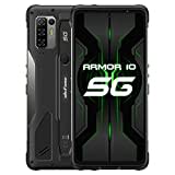 Ulefone 5G Outdoor Smartphone ohne Vertrag Armor 10, 8GB RAM 128 GB ROM 2TB Externe SD, 64MP Quad AI-Kamera, Android 10 IP68 Robust Handy, 6,67 '' FHD +, Kabelloses Aufladen NFC HiFi DUAL-SIM