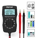 Dlyfull Batterietester Universal LCD Batterieprüfer, Profi Digital Batterie Messgerät für Akku, Batterien, Knopfzellen etc, Genaue Batteriekapazität Spannung Innenwiderstand Batterie Tester, B3