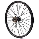 KHE BMX Hinterrad 20 Zoll 10mm Achse 7500 Aluminium Felge 36Loch schwarz 16 Zähne Ritzel