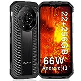 DOOGEE S110 Outdoor Handy ohne Vertrag Android 13(2023), Helio G99 22GB+256GB (TF 2TB), 10800mAh 66W Outdoor Smartphone 6,6" FHD+ 120Hz, 50MP + 24MP Nachtsicht IP68 Wasserdicht Handy 4G/OTG/NFC