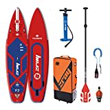 Zray F2 - Fury Pro 11'0" Windsup SUP Stand Up Paddle Board | Sup Board Aufblasbar | Premium Stand up Paddling Board | Paket inklusive Paddel, Tasche, Pumpe und Flosse Aufblasbar Sup