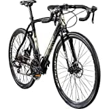 Galano Cyclocross 700c Gravel Bike Cross Fahrrad Rennrad 28" Gravel Trail 14Gang (anthrazit/creme, 55 cm)