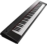 Yamaha Keyboard Piaggero NP-32B, schwarz – Leichtes Keyboard im Piano Design mit 76 Graded Soft Touch Tasten – Mit Aufnahmefunktion, Kopfhörer- und Sustain-Pedal Anschluss