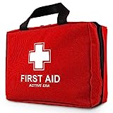 Active Era Erste Hilfe Set, 90-teilige Premium Erste Hilfe Tasche - Verbandskasten inkl. Sofort Kühlpacks, Augenspülung, Verbandsmaterial, Rettungsdecke für Zuhause, Büro - First Aid Kit ISO 13485