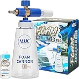 MJJC Foam Cannon S V3.0 (Thicker Snow Foam Technology) with 1/4 Inch Quick Connector for Pressure Washer, 963.9 g Bottle (V3.0 (1/10.2 cm Quick Connector) + SOAP Probe)