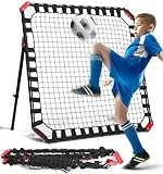 Net Playz Easy Playz Tragbarer Fußball-Rebounder, 122 x 122 cm, einfacher Aufbau, stabiles Metallrohr, schnell zusammenklappbar, keine Montage erforderlich. Mehrwinkelverstellung, Tragetasche im