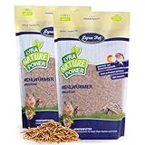 Lyra Pet® | 2 x 5 kg Mehlwürmer getrocknet | Proteinreiches Vogelfutter | Für Wildvögel, Nager, Reptilien & Fische | Nahrhaftes Futter | Energiespender für Insektenfresser | Vitamine & Mineralstoffe