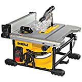 Dewalt Tischkreissäge DWE7485 (1.850 Watt, 210 mm, 65 mm max. Schnittbereich, sehr kompakt, beidseitiger Parallelanschlag, AirLock-kompatible, inkl. Sägeblatt, Schiebestock, Montagewerkzeug)