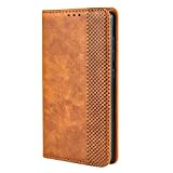 TANYO Leder Folio Hülle für Oppo Reno4 Z 5G (Reno 4Z), Premium Flip Wallet Tasche mit Kartensteckplätzen, PU/TPU Lederhülle Handyhülle Schutzhülle - Braun