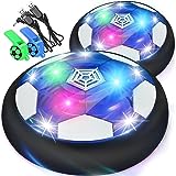 lenbest 2er Set Air Power Fußball - Fussball Geschenke Jungen - Spielzeug ab 3 4 5 6 Jahre Junge - Led Fussball Kinder - Wiederaufladbar Indoor Fußball - Geschenk Junge 7 8 9 10 Jahre - Hover Ball