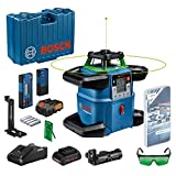 Bosch Professional 18V System Rotationslaser GRL 650 CHVG (grüner Laser, Nivellierung im Außenbereich, 1x Akku 18V 4,0 Ah + Ladegerät, mit App-Funktion, Arbeitsbereich: bis 650 m, im Handwerkerkoffer)