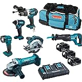 Amazon Exklusiv: Makita DLX6104TX2 18V Li-Ion LXT 6-teiliges Kombi-Kit komplett mit 3 x 5,0 Ah Akkus und Ladegerät mit zwei Anschlüssen, Lieferung in einer LXT Werkzeugtasche