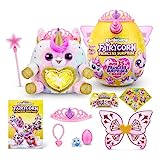 Rainbocorns Fairycorn Princess Serie 6 Einhorn – Plüsch zum Sammeln – Magische Märchenprinzessin überrascht, Kuschel-Plüsch-Stofftier, Aufkleber, (Einhorn)