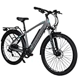 Hyuhome E-Bikes für Erwachsene Herren und Damen, 27,5 Zoll E-MTB Fahrräder, volles Gelände 36 V, 12,5 Ah, Mountain-Bikes, 250W Motor 7-Gang-Doppelscheibenbremsen für Outdoor-Pendler