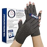 Von Ärtzten Entworfen, Kompressionshandschuhe/Athrose Handschuhe, Handbandage für Sehnenscheidenentzündung und Arthritis, Bequeme und Stützende Fingerlose Arthritis Handschuhe [Paar,