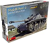 Mini Art 35335 1:35 Dt. StuG III AUSF.G Feb43(A) Int.-originalgetreue Nachbildung, Modellbau, Plastik Bausatz, Basteln, Hobby, Kleben, Modellbausatz, Zusammenbauen, unlackiert