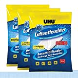 3 x UHU Luftentfeuchter 1000g, 47085, praktischer Nachfüllbeutel für Air-Max