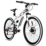 Bergsteiger Kodiak 26 Zoll, 29 Zoll Mountainbike, Scheibenbremse, Shimano 21 Gang-Schaltung, Vollfederung, Fully MTB für Jungen, Mädchen, Damen & Herren