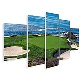 islandburner Bild auf Leinwand Pebble Beach Golf Platz Für Golfer Bilder Wandbilder Poster