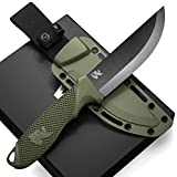 Wolfgangs W-SCANDI Angelmesser mit feststehende Klinge - Inkl. Scheide - Ideales Outdoor-Messer aus einem Stück D2 Stahl gefertigt - Premium Survival Messer - Perfektes Bushcraft Messer Outdoor