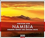 Namibia: Goldene Dünen und endlose Weite. Wandkalender 2020. Monatskalendarium. Spiralbindung. Format 55 x 46 cm