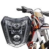 bamotoop Led Motorrad Scheinwerfer e-geprüft für KTM EXC XCW 250 350 450 500 2014-2023 SMC-R 690 Enduro 2019-2023