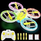 CYLION Mini Drohne für Kinder,RC Drone mit LED Lichter und Kopflosem Modus 2 Akkus,14 Min Lange Flugzeit,3D Flips RC Quadrocopter Spielzeug für Kinder und Anfänger