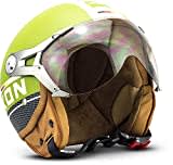 Soxon® SP-325 Plus „Army“ · Jet-Helm · Motorrad-Helm Roller-Helm Scooter-Helm Moped Mofa-Helm Chopper Retro Vespa Vintage Pilot Biker Helmet · ECE 22.05 Visier Schnellverschluss Tasche XS (53-54cm)