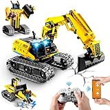 INSOON 3 IN 1 Ferngesteuert Technik Bauspielzeug Set, 430 Stück RC Bagger Roboter Baustelle App & Fernsteuerung, Technic STEM Bausätze Spielzeug Geschenke für Kinder Jungen ab 6 7 8 9 10 11 12+ Jahren