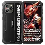 Blackview BV5300Plus (24GB+128GB) Outdoor Handy Ohne Vertrag mit 6580mAh Akku, 6.1" HD+ Buastellenhandy Android 13, Outdoor Smartphone 4G Dual SIM, 13MP+5MP, NFC/GPS/OTG/Ip69K/2 Jahre Garantie