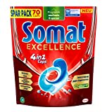 Somat Excellence 4in1 Caps (70 Caps), schnellauflösende Spülmaschinentabs, Somat Caps für exzellente Reinigung & Glanz sogar im Eco-Programm & bei niedrigen Temperaturen