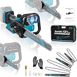 Anztek 3 IN 1 Akku Kettensäge Kompatibel für Makita 18V,1000W 6Zoll & 8Zoll & 12Zoll Elektro-Kettensäge,82 FT/S mit Sicherheitsschloss,akkusäge für Einsätze im Garten & Bauarbeiten(keine Batterie)