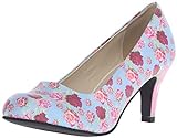 T.U.K.. Damen Floral Mix Anti-Pop-Absatz Kleid Pumps, Multi, 35.5 EU