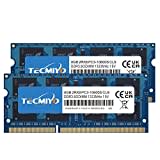 TECMIYO 16GB DDR3 RAM (2 x 8 GB) DDR3 1333MHz SODIMM PC3-10600S Arbeitsspeicher RAM Unbuffered Non-ECC 1,5 V CL9 2Rx8 Dual Rank 204 Pin SODIMM Laptop RAM Modul Upgrade